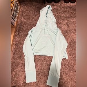 Cropped Light Blue Gymshark Hoodie